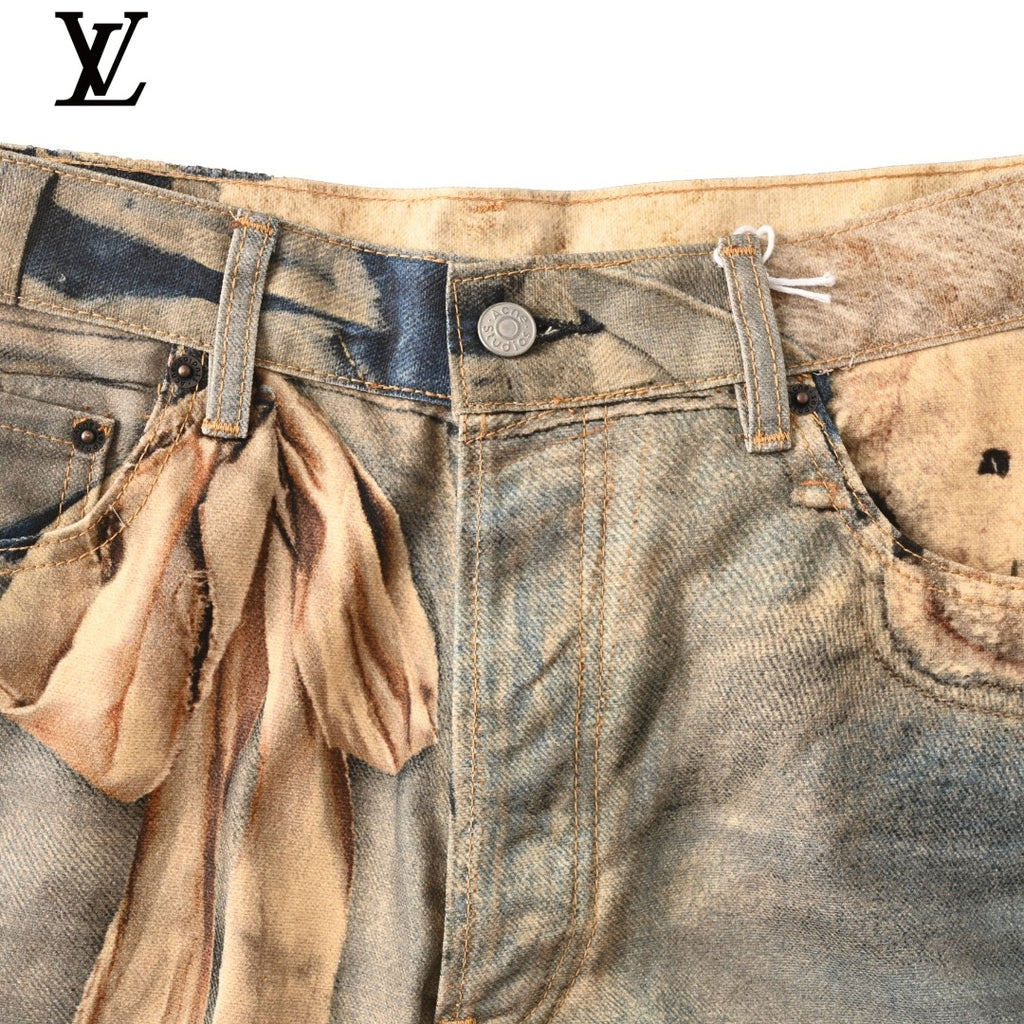 Louis Vuitton Men's Teddy Bear Print Denim Shorts
