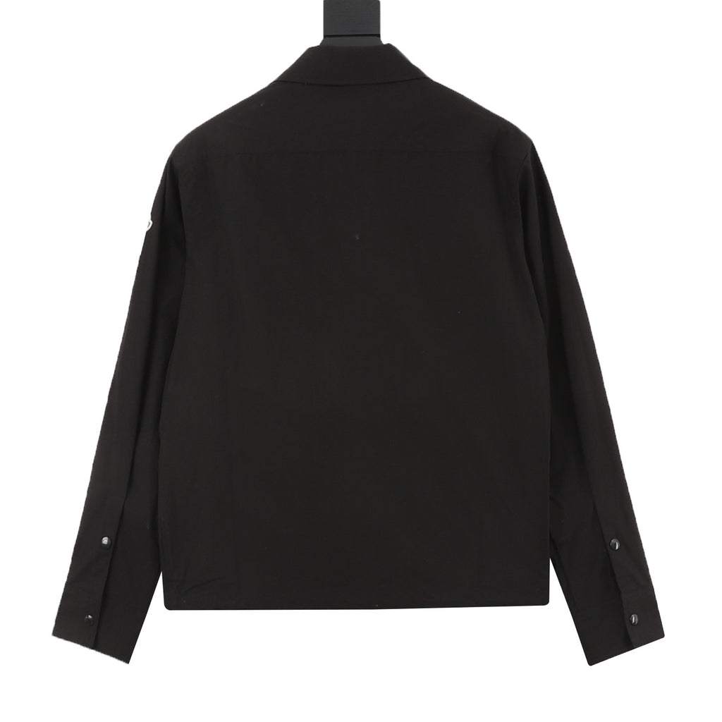Moncler Women's & Men's Black Collared Multi-Pocket Field Jacket