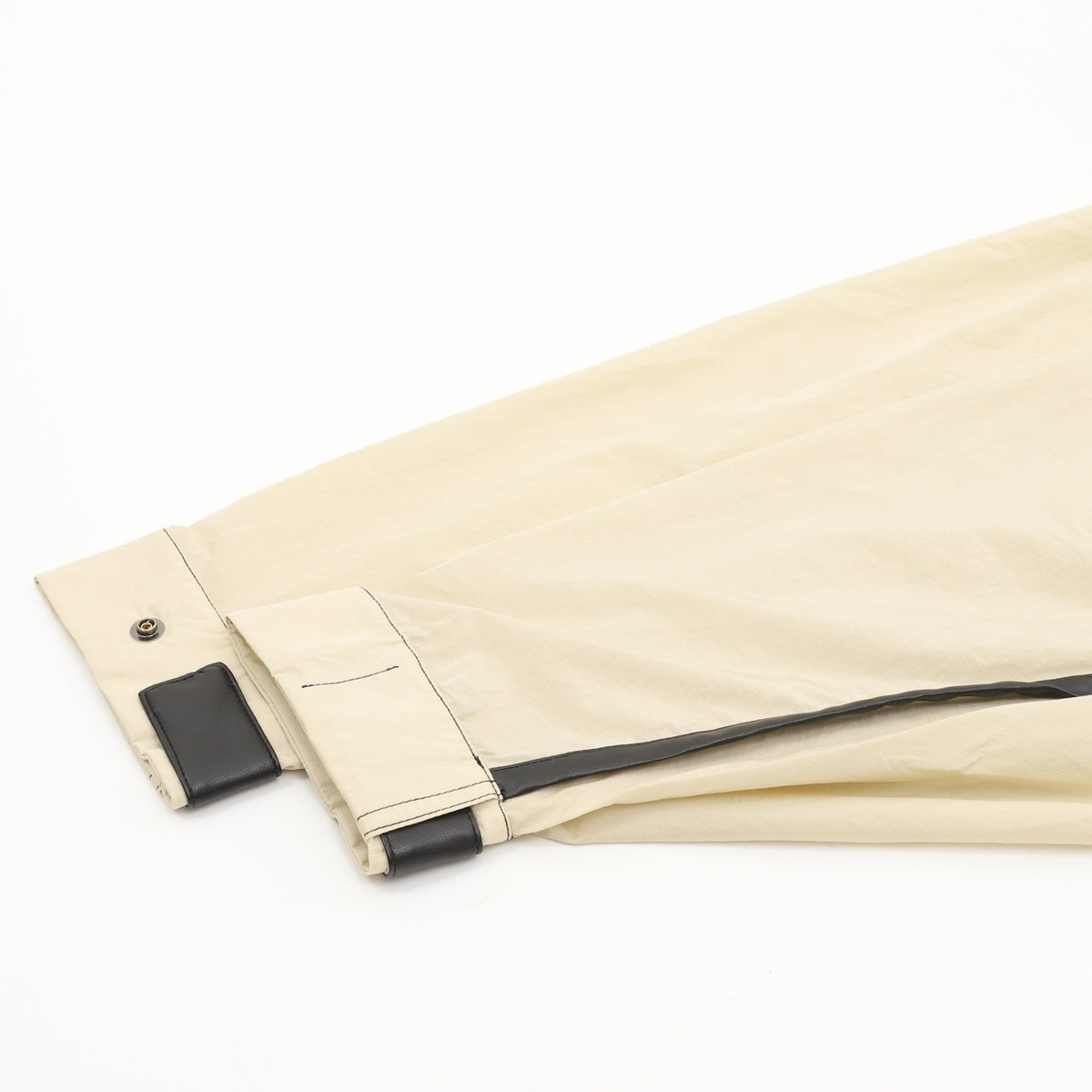 Loewe Women's Men's Cream Leather Pocket Hooded Windbreaker