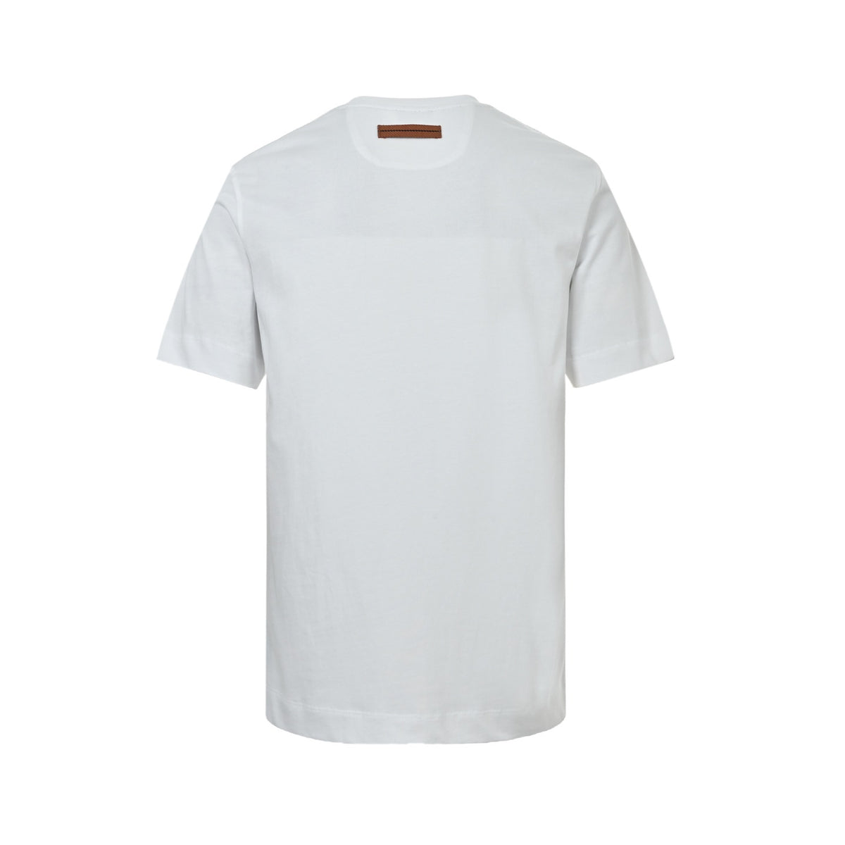 Zegna Men's White Logo Print Short-Sleeve T-Shirt