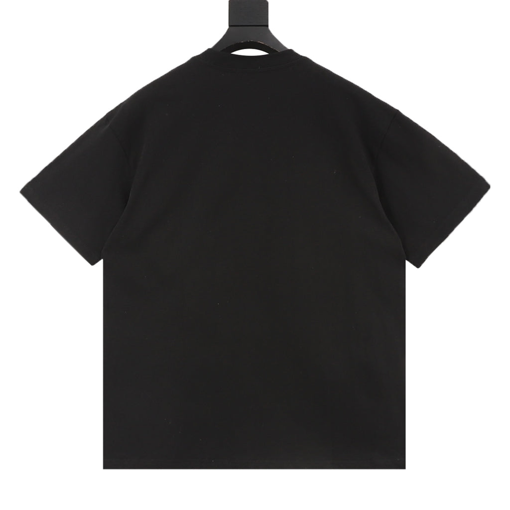 Dior Cursive Script Logo Short-Sleeve T-Shirt in Black