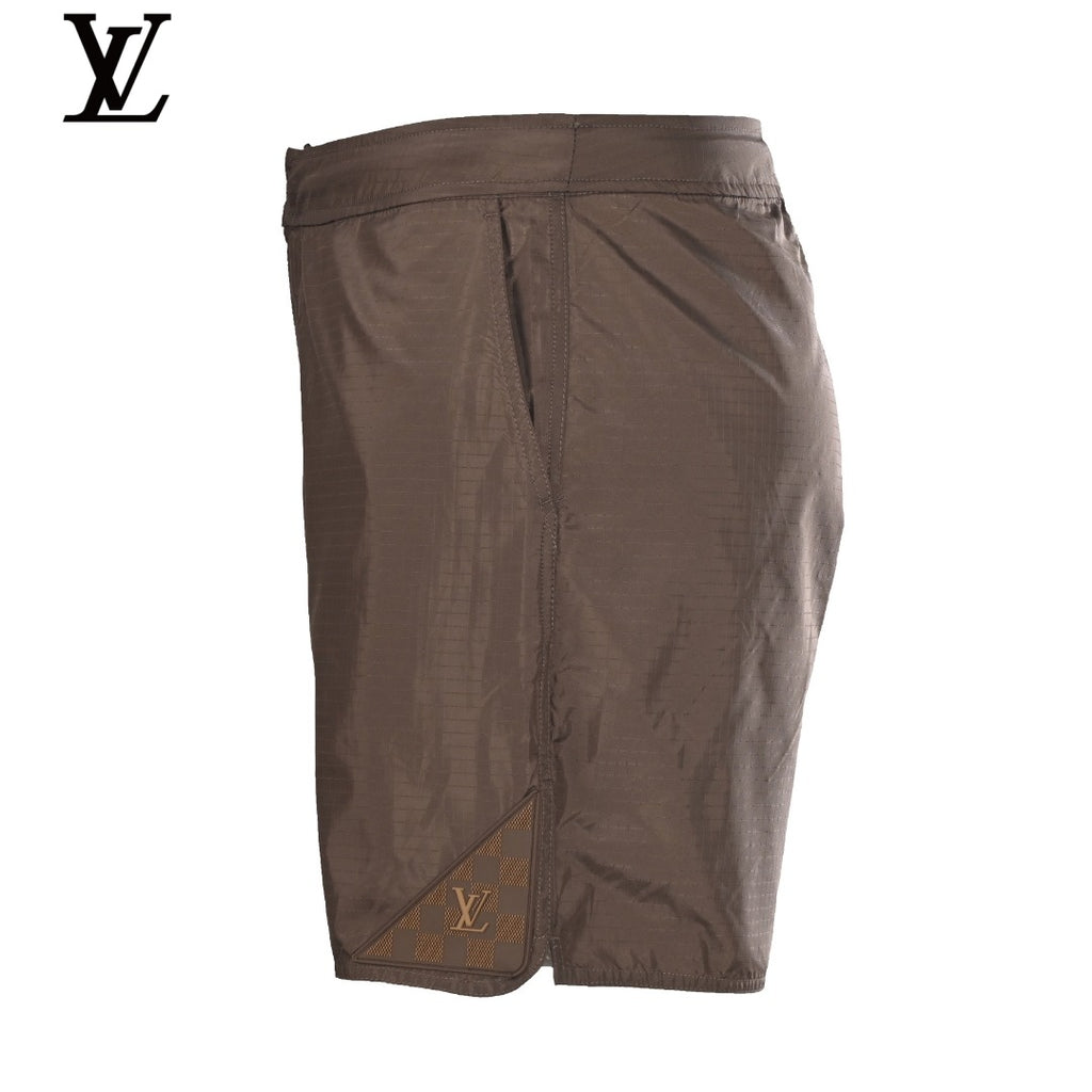 Louis Vuitton Brown Nylon Damier Patch Swim Shorts