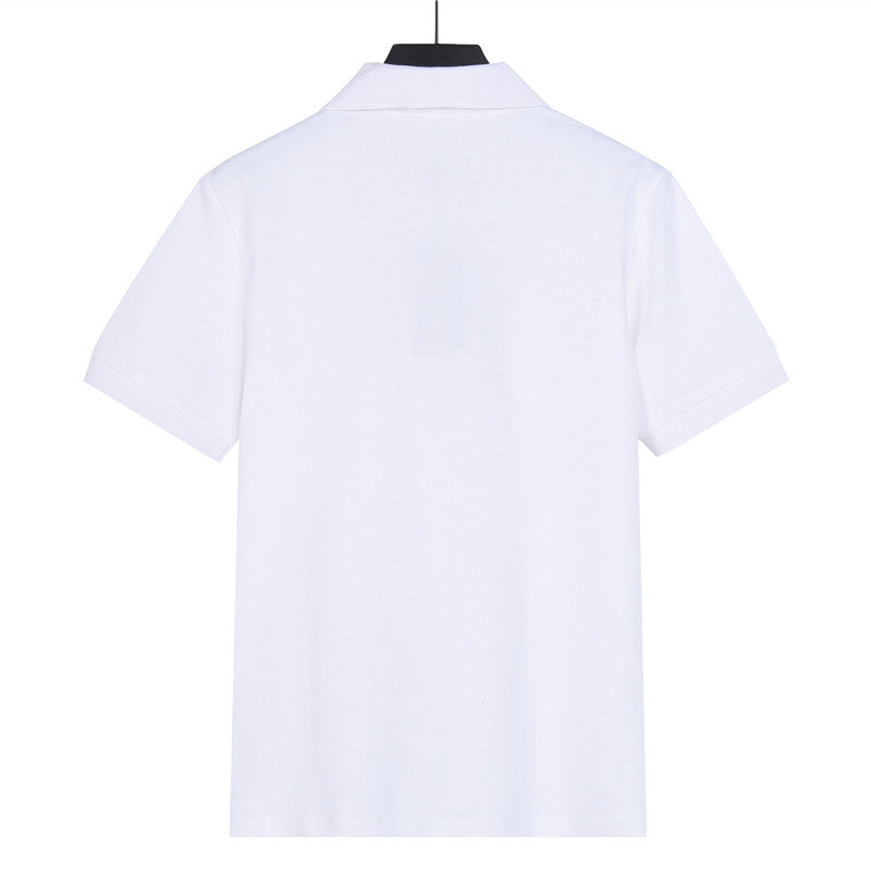 Louis Vuitton Embossed Text Short-Sleeve Polo Shirt in White