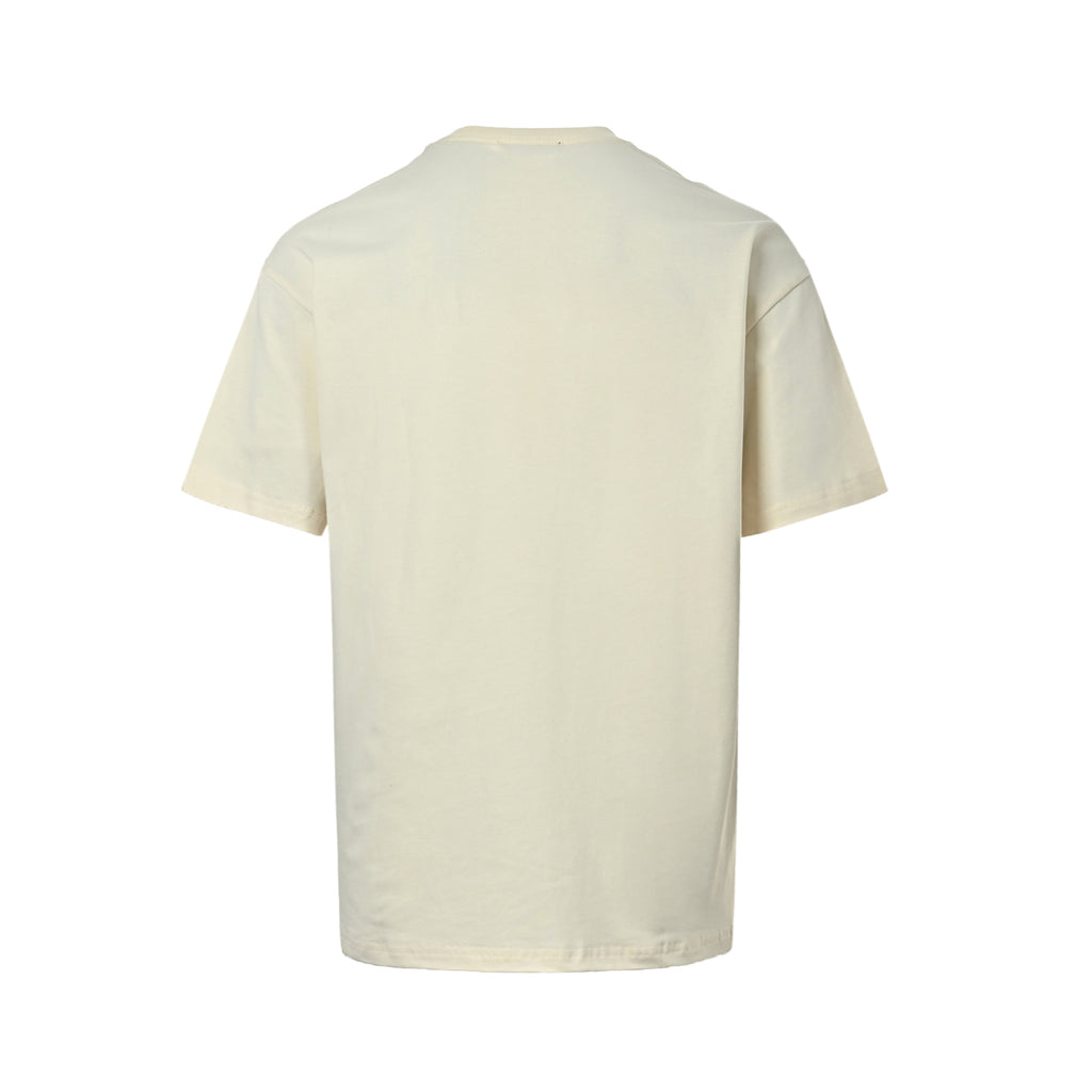 Gucci Interlocking GG Web Logo Short-Sleeve T-Shirt in Cream