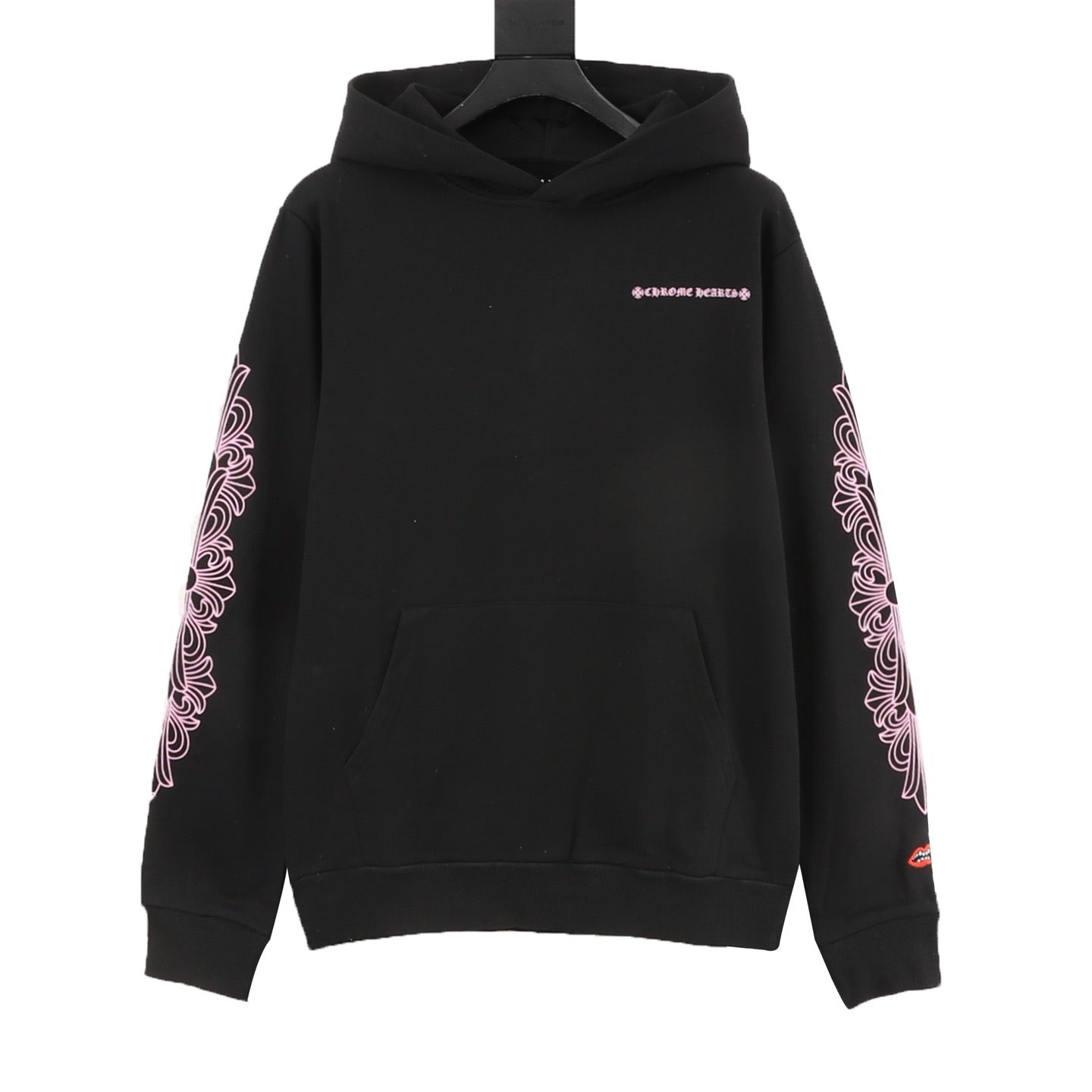 Chrome Hearts 25FW Pink Sanskrit Floral Embroidered Hoodie