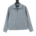 Women's Men's Navy Stand-Collar Zip-Up Bomber Jacket