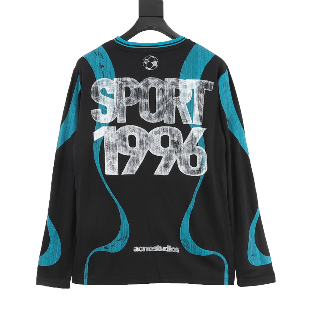 Acne Studios Fashion Football Jersey Long-Sleeve T-Shirt