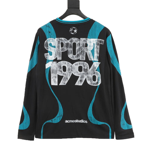Acne Studios Fashion Football Jersey Long-Sleeve T-Shirt