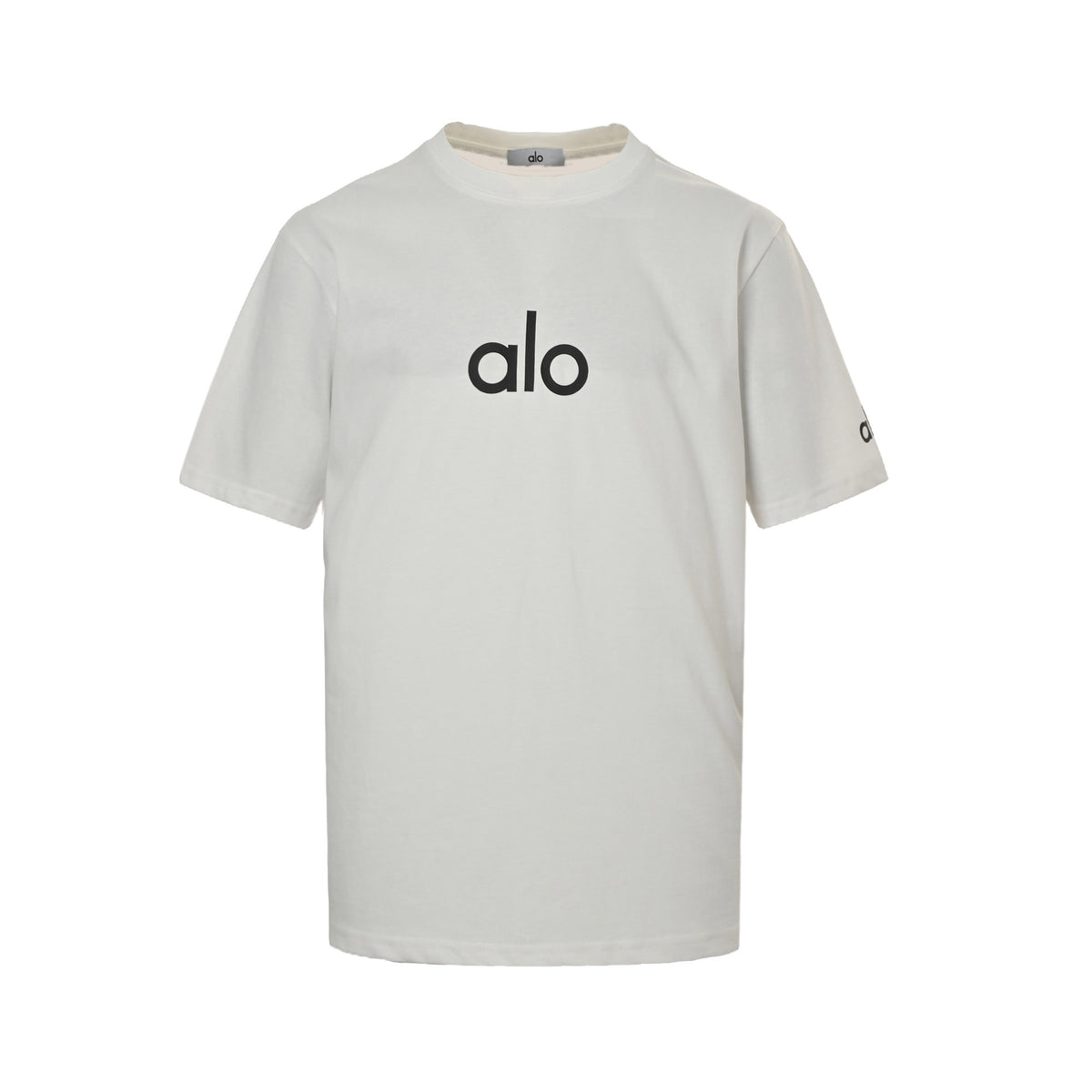 Alo Men's Off-White Logo Print Short-Sleeve T-Shirt