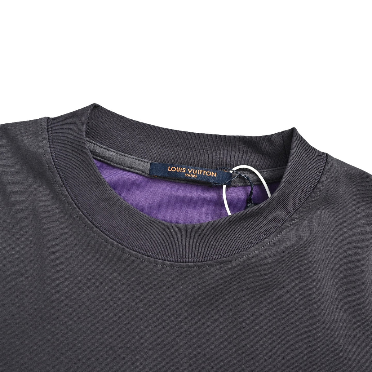Louis Vuitton Gradient Monogram Print Short-Sleeve T-Shirt in Dark Grey