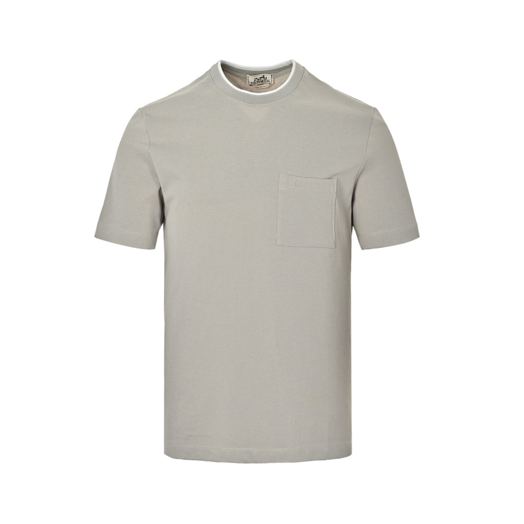 Hermès Men's Light Grey Pocket T-Shirt