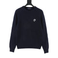 Louis Vuitton Women's Men's Navy Checkered Crewneck Knit Sweater