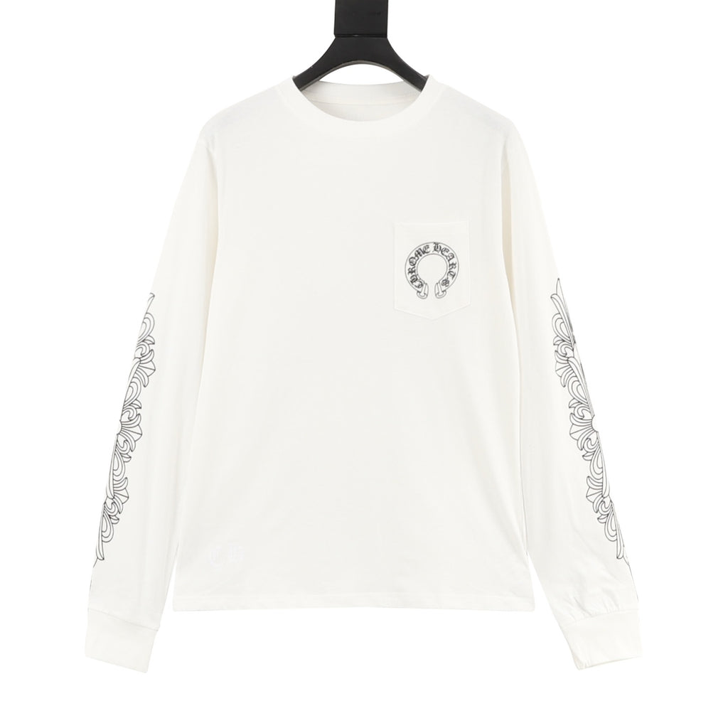 Chrome Hearts 25FW Hollow Horseshoe Long-Sleeve T-Shirt