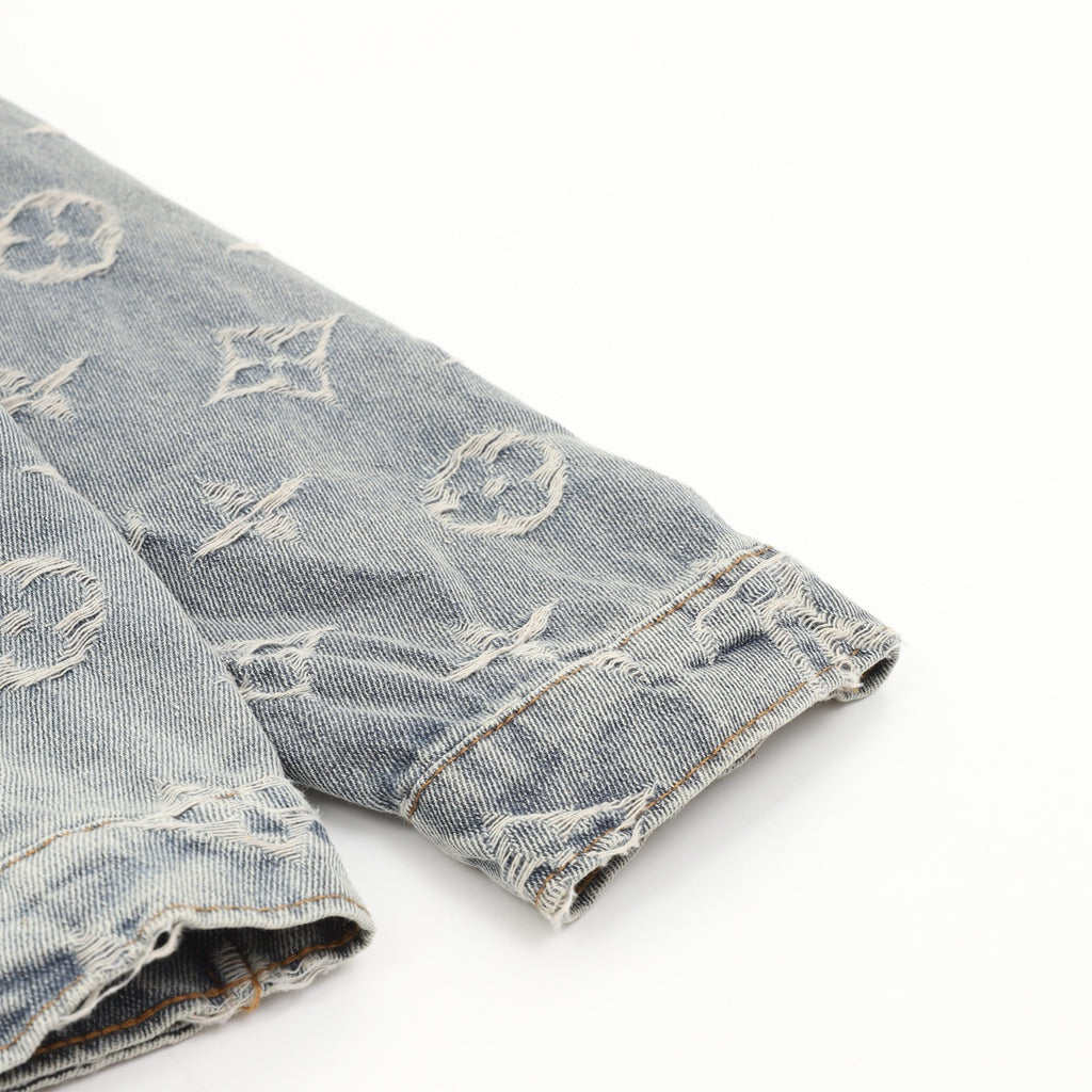 Louis Vuitton Women's & Men's Blue Monogram Jacquard Gradient Denim Jacket