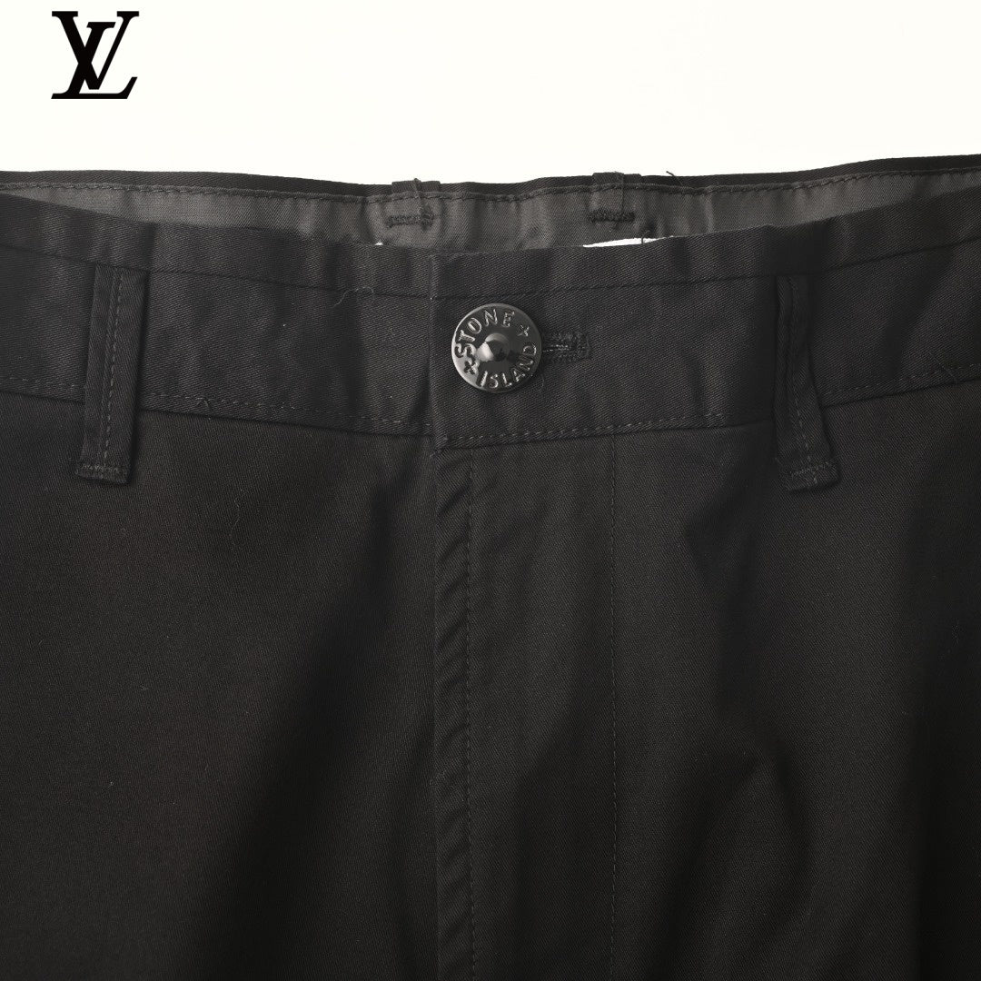Stone Island Black Cargo Shorts