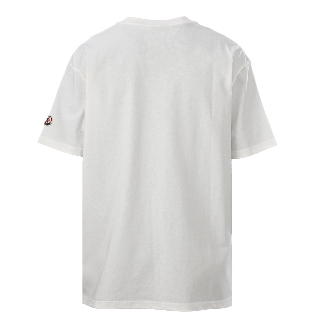 Moncler Small Logo Patch Short-Sleeve T-Shirt in White