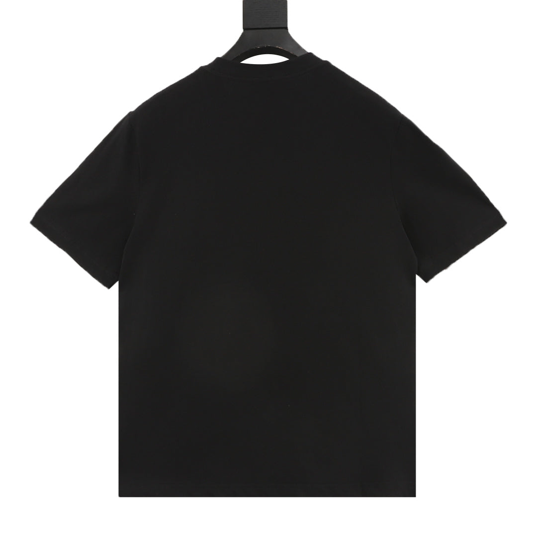 Acne Studios Black Embossed Logo Short-Sleeve T-Shirt