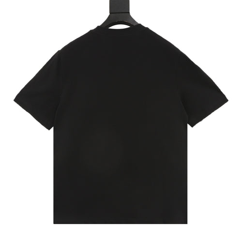 Acne Studios Black Embossed Logo Short-Sleeve T-Shirt