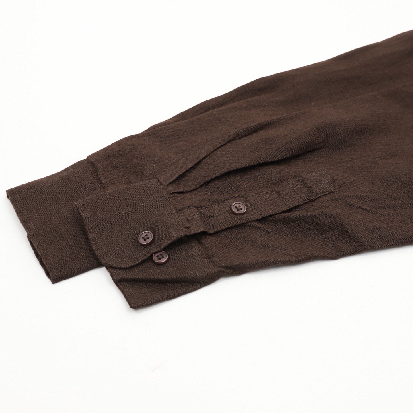 Loro Piana LP Linen Shirt | Dark Brown Breathable Luxury Long Sleeve
