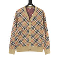 Burberry Diamond-Pattern Knit Cardigan