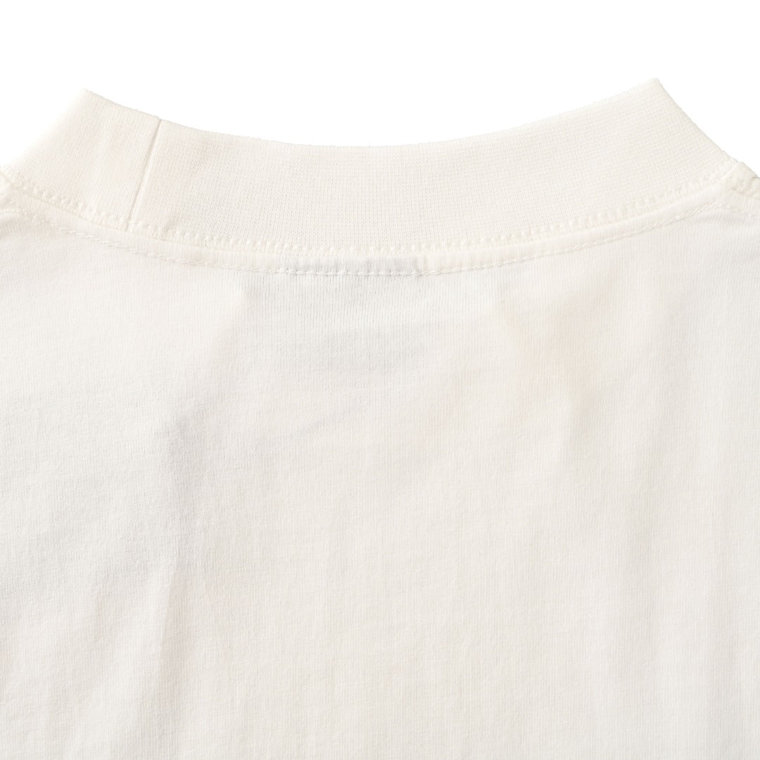 Balenciaga Men's Off-White Tie-Dye Mock Neck T-Shirt