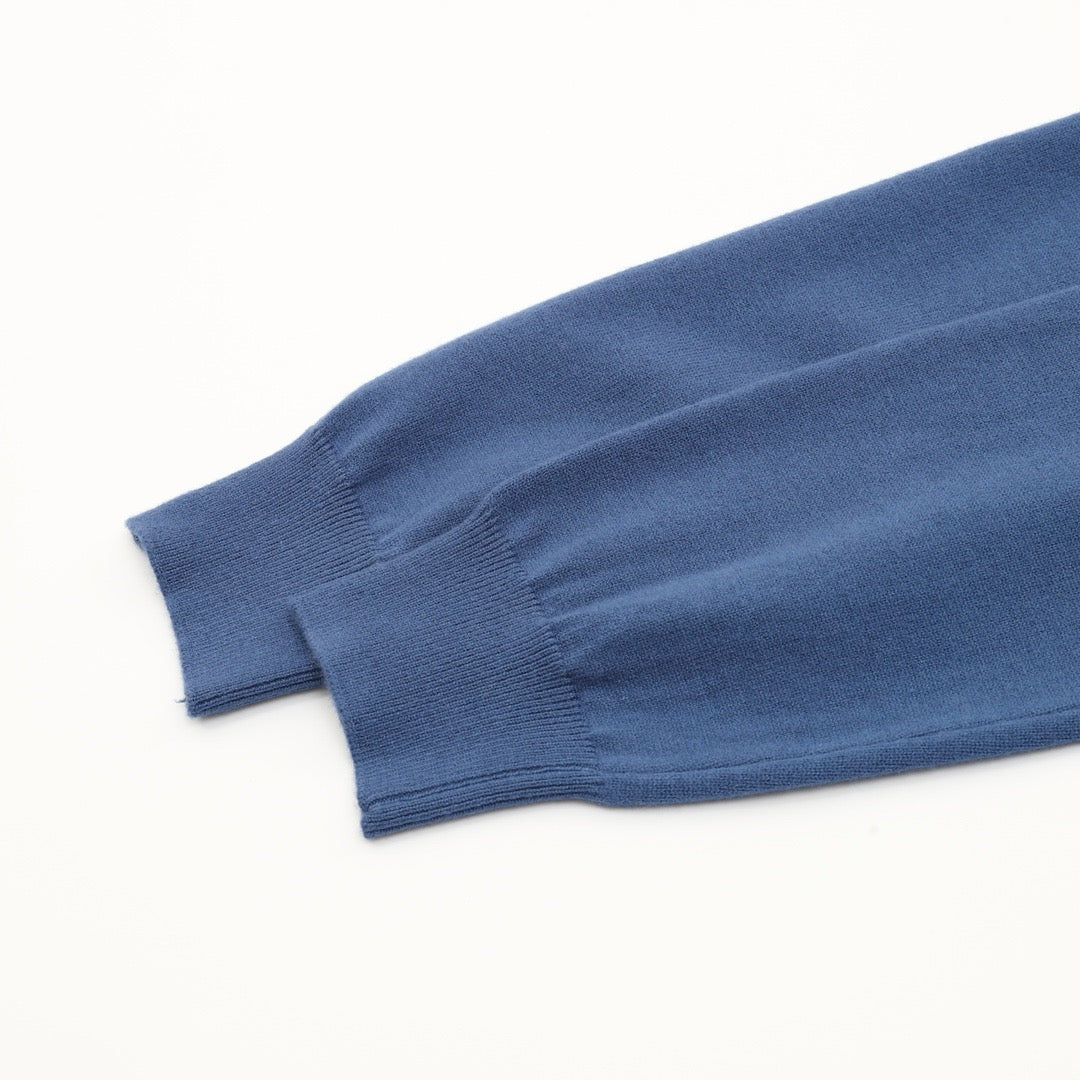 Louis Vuitton Women's Men's Blue Scattered LV Logo Crewneck Knit Sweater