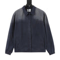Miu Miu Women's & Men's Navy Grey Gradient Washed Collared Jacket