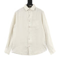 Loro Piana Women's Men's Beige Linen Long-Sleeve Shirt