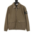 Stone Island Women's & Men's Olive Compass Patch Zip-Up Jacket