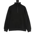 Stone Island Half-Zip Pullover Sweatshirt — Olive Green, Sleeve Badge | SS26