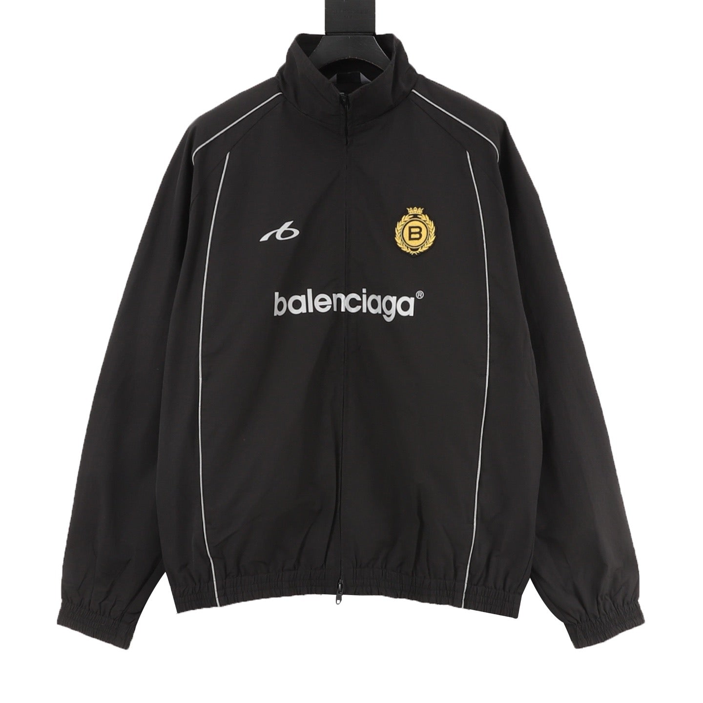 Balenciaga Cotton Poplin Patch-Detail Windbreaker Jacket