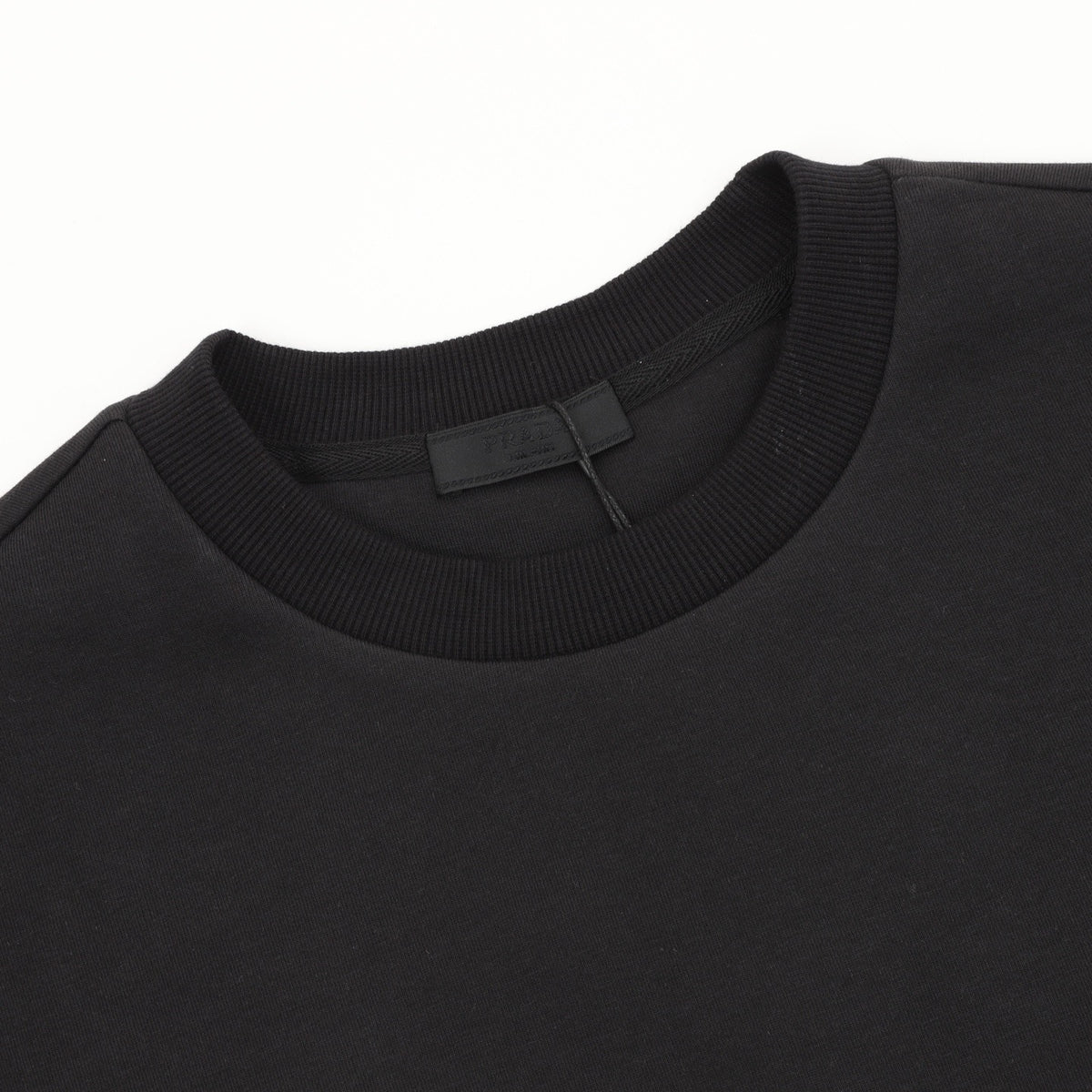 Prada Women's Men's Black Triangle Logo Crewneck Sweatshirt