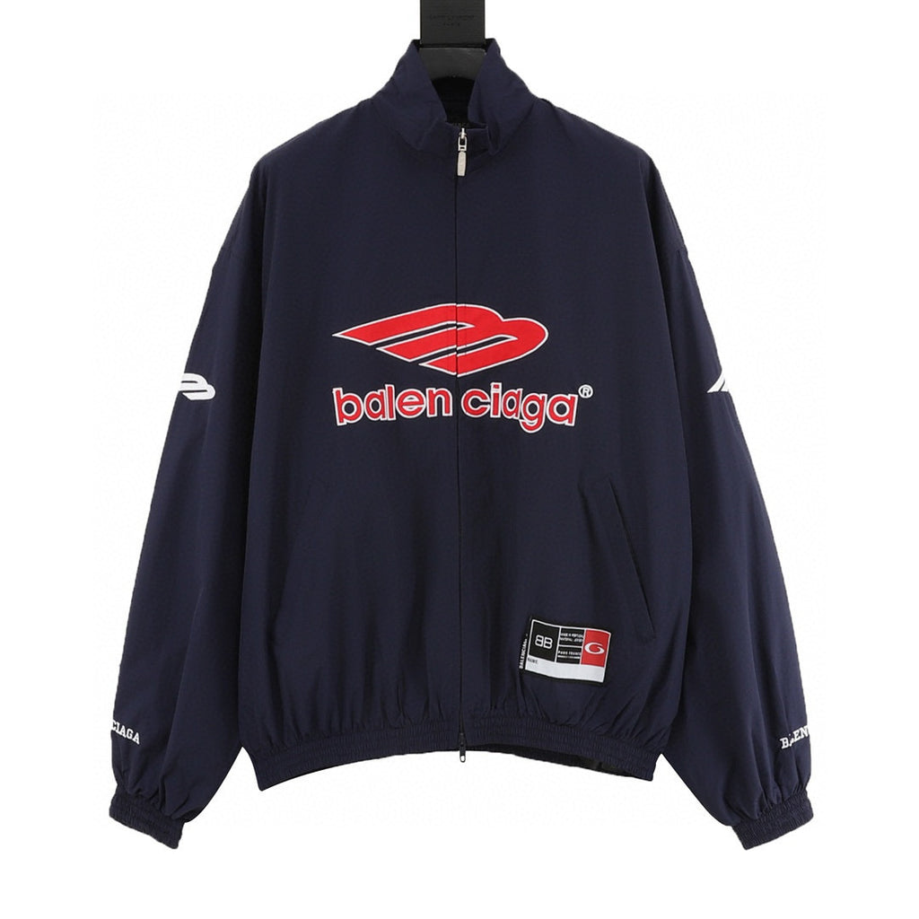 Balenciaga 26SS Sport Logo Embroidered Zip-Up Track Jacket