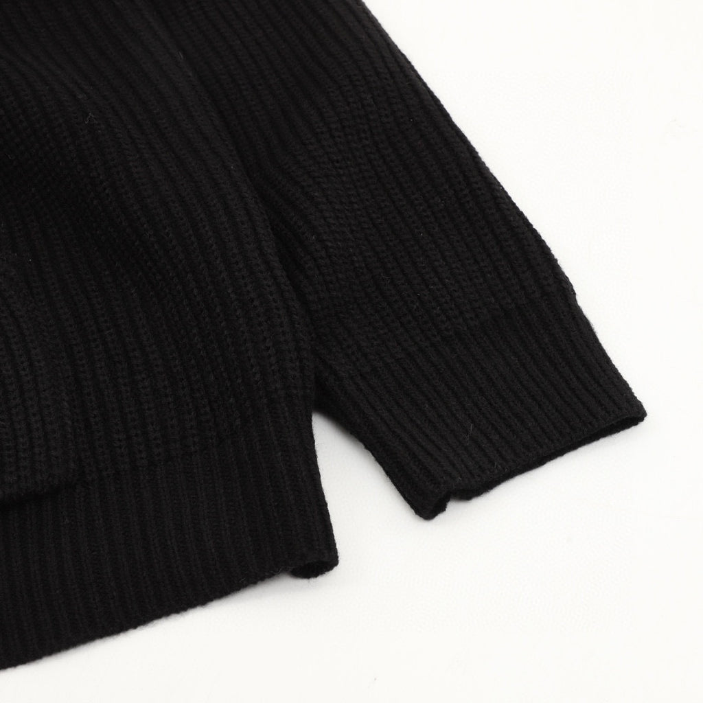 Celine Arc de Triomphe Chenille Logo Chunky Knit Hoodie