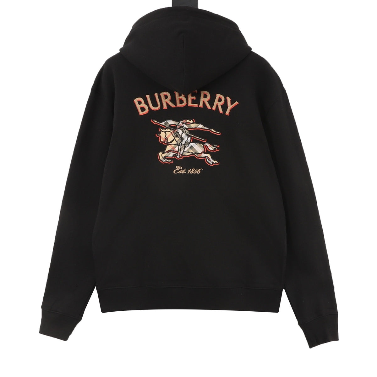Burberry Women's Men's Black Equestrian Knight Zip-Up Hoodie
