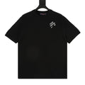 Louis Vuitton White Logo Print Knit Short-Sleeve T-Shirt in Black