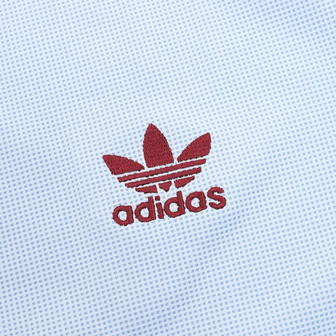 Adidas Originals American Retro Trefoil Track Jacket | Cream Burgundy Stripe Navy Trim