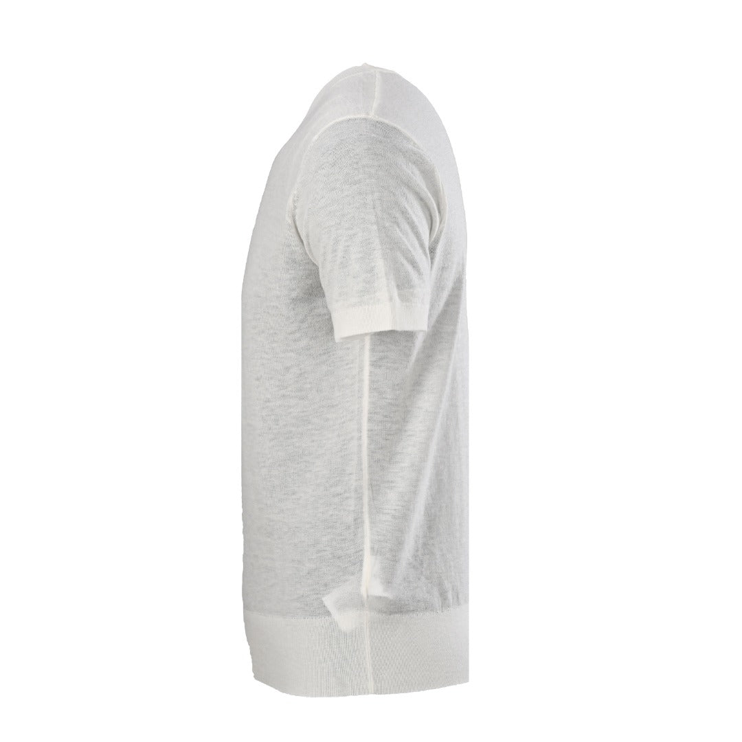 Zegna Fine-Knit Short-Sleeve T-Shirt in Light Grey
