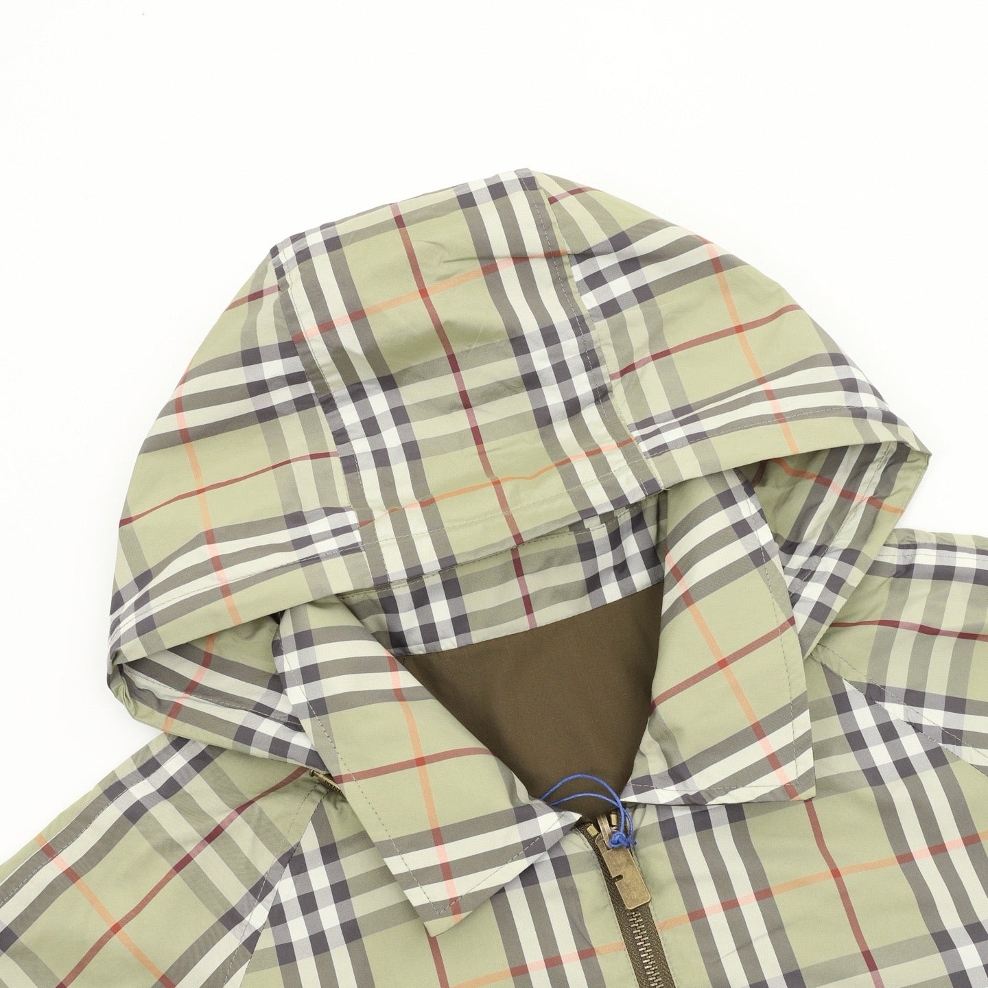 Burberry Reversible Check Hooded Jacket with Metal Logo Plaque