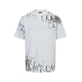 Dior Men's White Splatter Oblique Logo Print T-Shirt