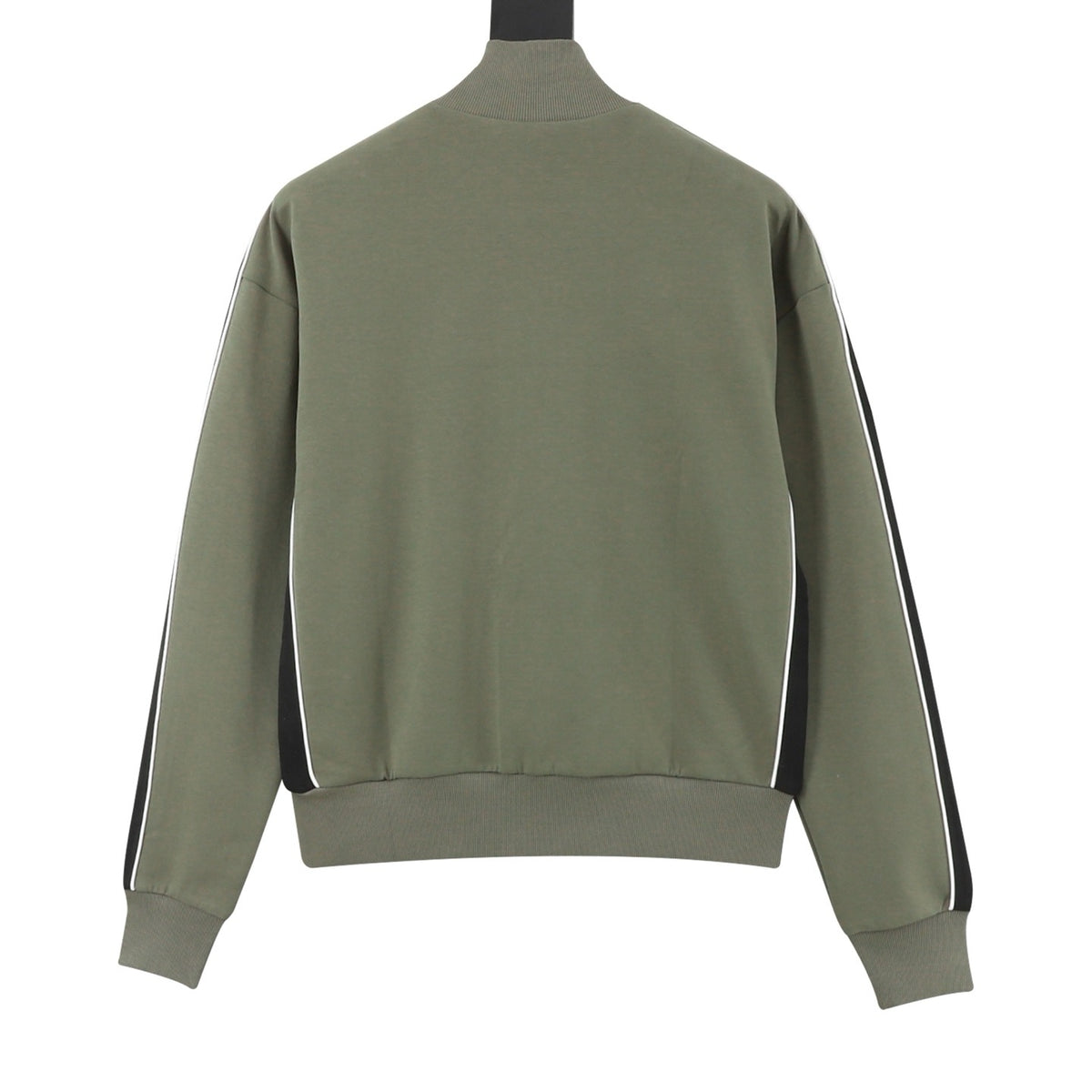 Loewe Women's Men's Olive Green Anagram Striped Zip-Up Track Jacket