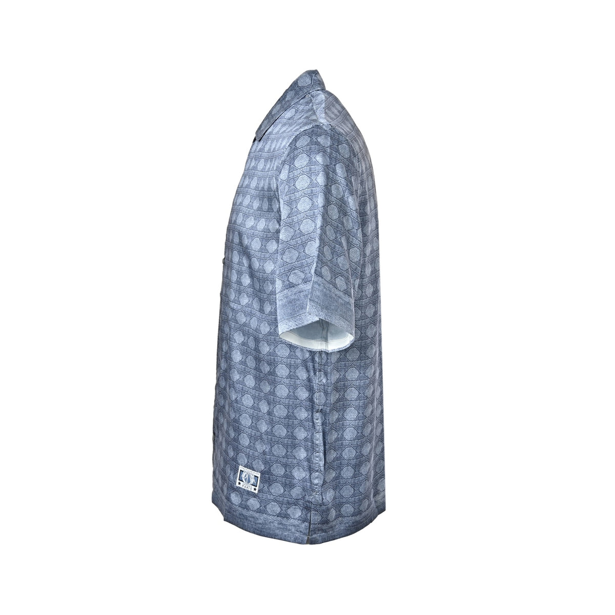 Dior All-Over Monogram Print Short-Sleeve Shirt in Blue