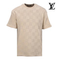 Louis Vuitton Men's Beige Damier Textured T-Shirt