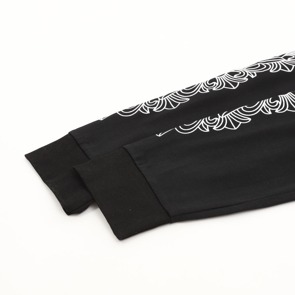 Chrome Hearts 25FW Sanskrit Scroll Print Long Sleeve T-Shirt | Black Gothic Luxury Streetwear