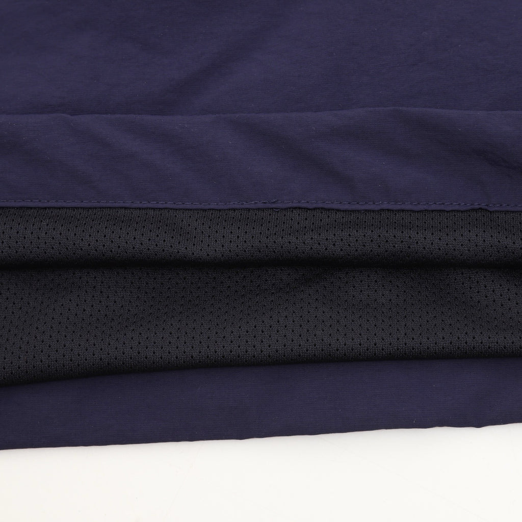 Balenciaga BLCG Bodies Athletic Pants — Navy, Wide-Leg Windbreaker