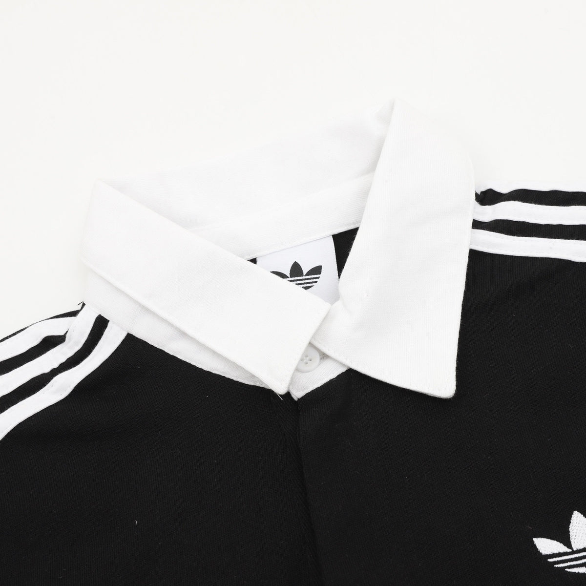 Adidas Women's / Men's 3-Stripes Long-Sleeve Polo Shirt in Black