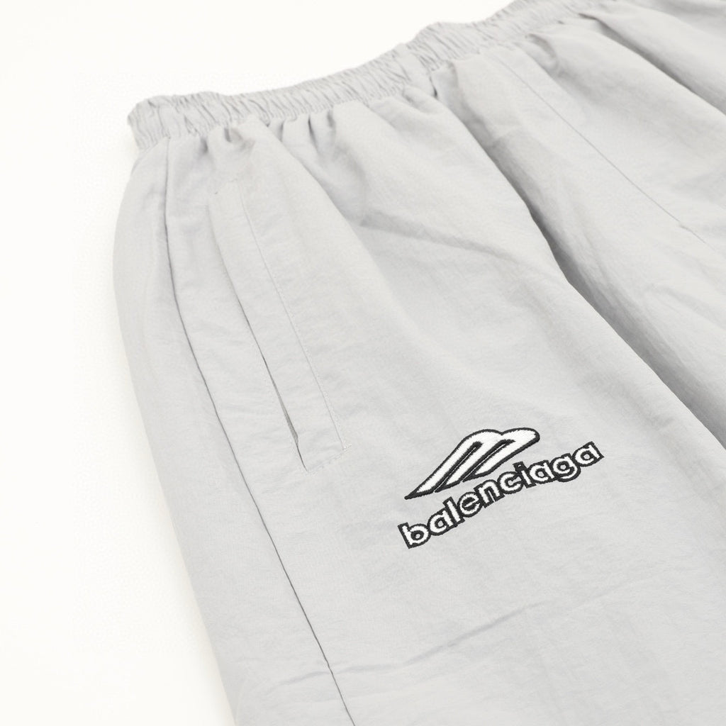 Balenciaga 26SS Sport Logo & Crest Embroidered Wide-Leg Track Pants