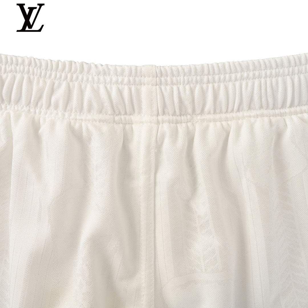 Acne Studios Men's White Pink Stripe Football Shorts