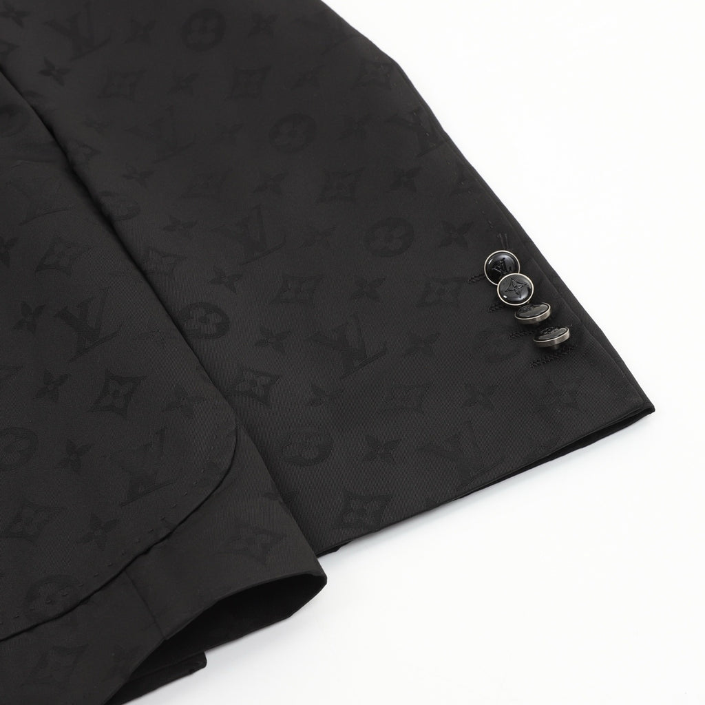 Louis Vuitton Women's Men's Black Monogram Single-Breasted Blazer