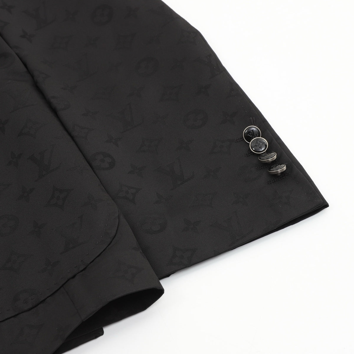 Louis Vuitton Women's Men's Black Monogram Single-Breasted Blazer